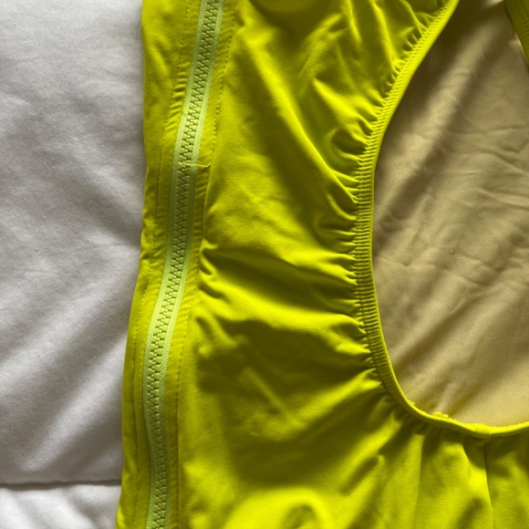 Classic J Crew One Piece Lime Green Swimsuit (with a twist) - Picture 4 of 5